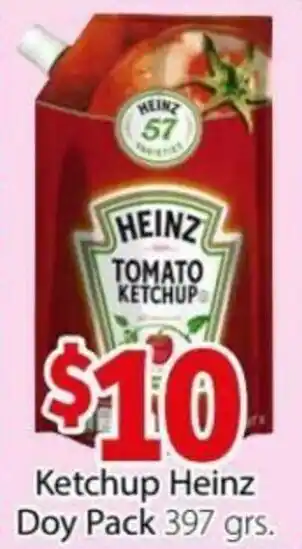 Ketchup Heinz Doy Pack 397g rs