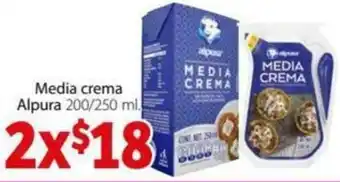 Soriana Express Media Crema Alpura 200/250ml oferta