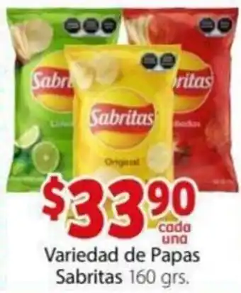 Soriana Express Variedad de Papas Sabritas 160grs oferta