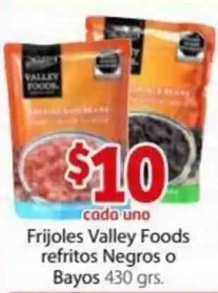Soriana Express Frijoles Valley Foods Refritos Negros o Bayos 430grs oferta