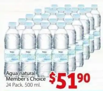 Soriana Express Agua Natural Member's Choice 24 Pack 500ml oferta