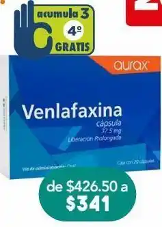 Farmacia San Pablo Aurax venlafaxina 37.5mg c/20 cap oferta