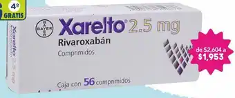Farmacia San Pablo Xarelto com 2.5mg caj c/56 oferta