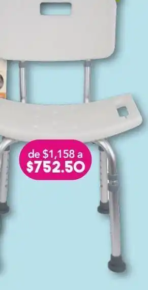 Farmacia San Pablo Custom silla para ducha c/1pza oferta