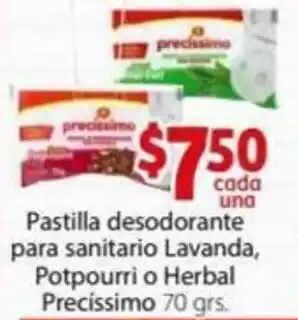 Soriana Express Pastilla Desodorante para Sanitario Lavanda, Potpourri o Herbal Precíssimo 70grs oferta