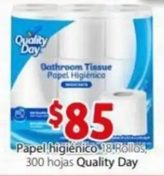 Soriana Express Papel Higiénico 18 Rolos, 300 Hojas Quality Day oferta