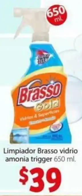 Limpiador Brasso vidrio amonia trigger 650ml