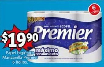 Papel Higiénico Manzanilla Premier 6 Rollos