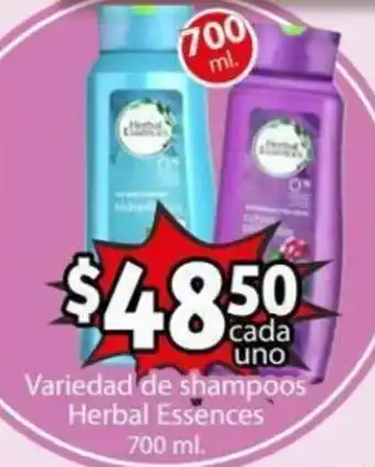 Soriana Express Variedad de Shampoo Herbal Essences 700ml oferta