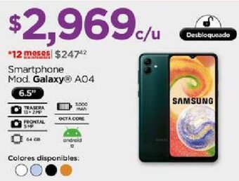 Chedraui SAMSUNG Smartphone Mod. Galaxy® A04 oferta