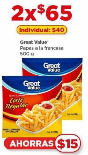 Bodega Aurrerá Great Value Papas a la francesa 500 g oferta