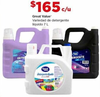 Bodega Aurrerá Great Value* Variedad de detergente líquido 7 L oferta