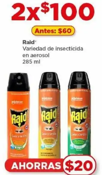 Bodega Aurrerá Raid Variedad de insecticida en aerosol 285 ml oferta