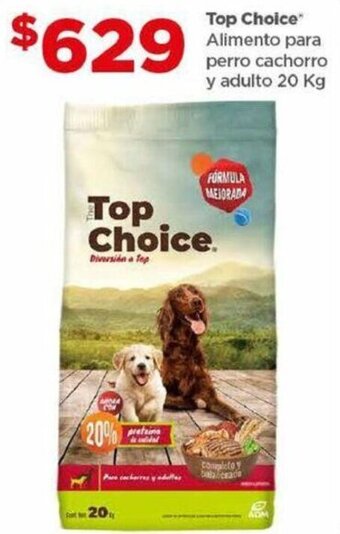 Bodega Aurrerá Top Choice Alimento para perro cachorro y adulto 20 Kg oferta
