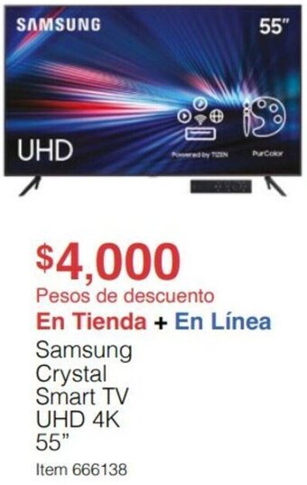Samsung Crystal Smart TV UHD 4K 55"