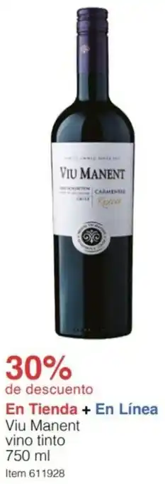 Viu Manent vino tinto 750ml