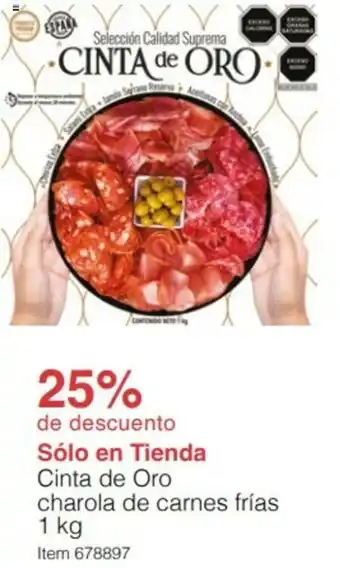 Cinta de Oro charola de carnes frías 1 kg