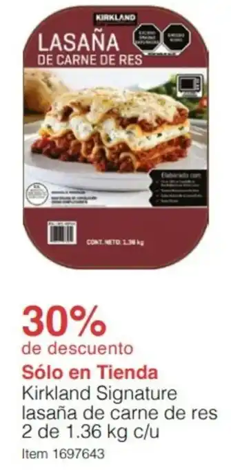 KIRKLAND Signature LASAÑA de Carne de Res 2 de 1.36kg c/u