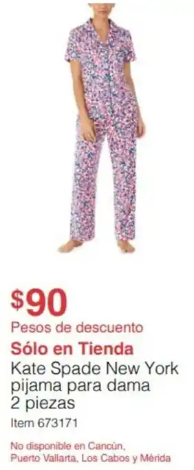 Kate Spade New York pijama para dama 2 piezas Item 673171