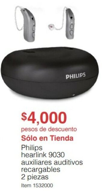 Costco Philips hearlink 9030 auxiliares auditivos recargables 2 piezas oferta
