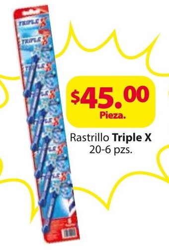 Rastrillo Triple X 20-6 pzs.