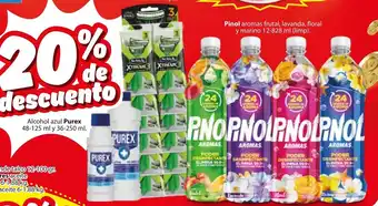 Alcohol azul Purex 48-125 ml y 36-250 ml.