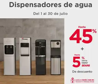 Dispensadores de agua Del 1 al 30 de julio