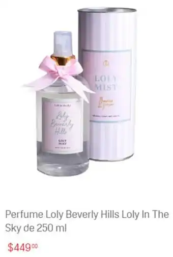 Perfume Loly Beverly Hills Loly In The Sky de 250 ml