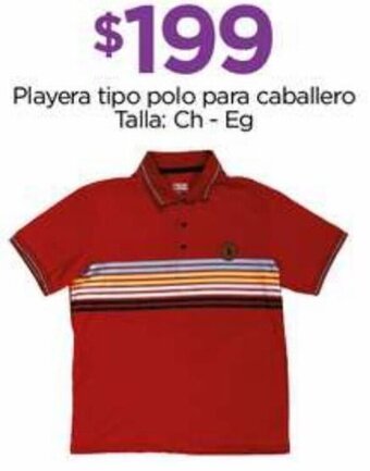 Chedraui Playera tipo polo para caballero Talla: Ch-Eg oferta