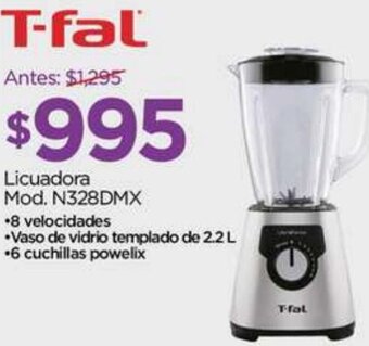 Chedraui T-fal Licuadora Mod. N328DMX oferta