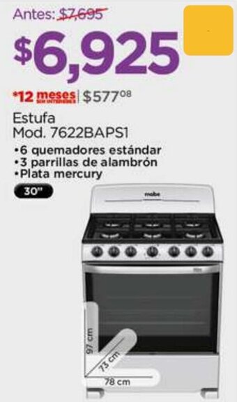 Chedraui Estufa Mod. 7622BAPS1 oferta