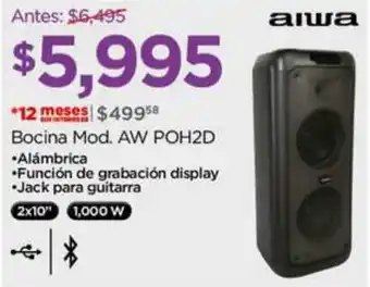 Chedraui alwa Bocina Mod. AW POH2D •Alámbrica oferta