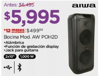 Chedraui Bocina Mod. AW POH2D oferta