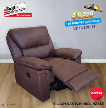 Muebles Troncoso SILLÓN NANTON RECLINABLE oferta