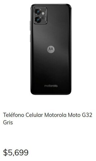 MOBO Teléfono Celular Motorola Moto G32 Gris oferta