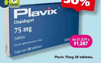 Farmacia San Pablo Plavix 28 tabletas caja oferta