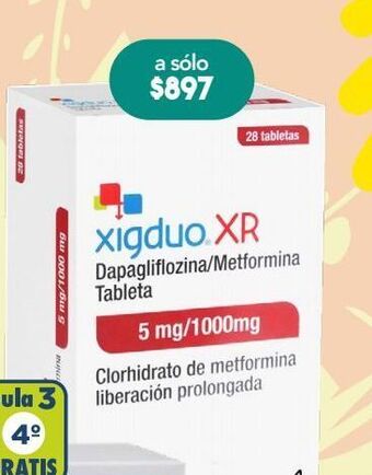 Farmacia San Pablo Xigduo xr 28 tableta caja oferta