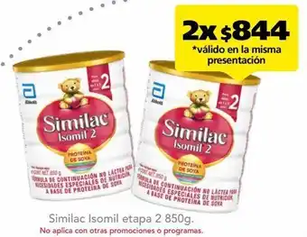 Farmacia San Pablo Similac isomil etapa 2 fórmula de continuación con proteína de soya niños de 1 a 3 años 850 g polvo lata oferta