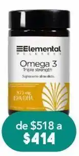 Farmacia San Pablo Elemental wellness omega 3 triple fuerza suplemento alimenticio oferta