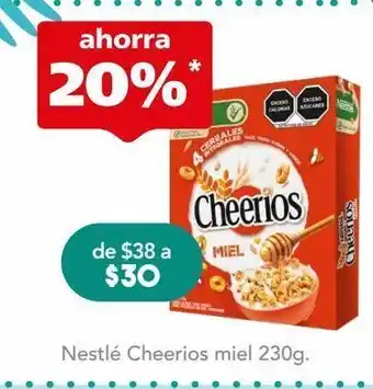 Farmacia San Pablo Cheerios miel cereal de maíz, trigo, avena y arroz integrales con miel 230 g oferta