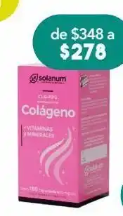 Farmacia San Pablo Solanum suplemento alimenticio colágeno con vitaminas y minerales 180 piezas oferta