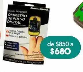 Farmacia San Pablo Choicemmed oxímetro de pulso digital (dedo) + funda de resguardo mod: md300c2 1 pieza oferta