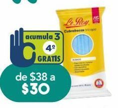Farmacia San Pablo Le roy cubreboca desechable plisado azul 5 piezas oferta