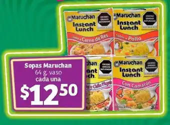 Soriana Híper Sopas Maruchan 64 g. vaso cada una oferta