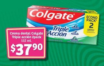 Soriana Híper Crema dental Colgate Triple acción 2pack 115 ml. oferta