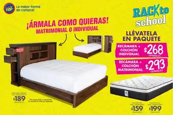 RAC RECÁMARA + COLCHÓN INDIVIDUAL SEMANALES oferta