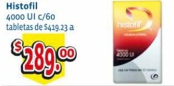 Farmacias San Isidro y San Borja Histofil 4000 UI c/60 tabletas oferta