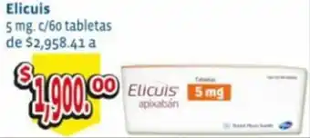 Farmacias San Isidro y San Borja Elicuis 5 mg. c/60 tabletas oferta