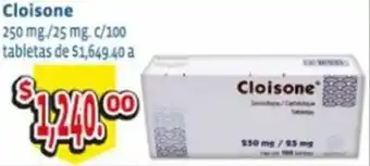 Farmacias San Isidro y San Borja Cloisone 250 mg./25 mg. c/100 tabletas oferta