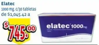 Farmacias San Isidro y San Borja Elatec 1000 mg. c/30 tabletas oferta